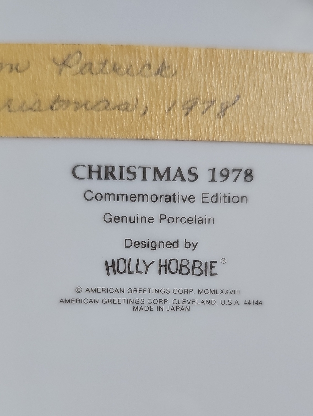 Holly Hobbie Christmas 1978 Collectible Plate Tree 70s Vintage Home Decor - Picture 5 of 5